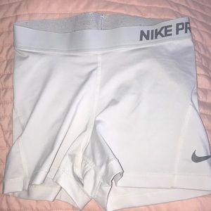 White nike pros